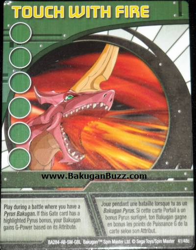 Touch With Fire 41 48c Bakugan 1 48c Card Set